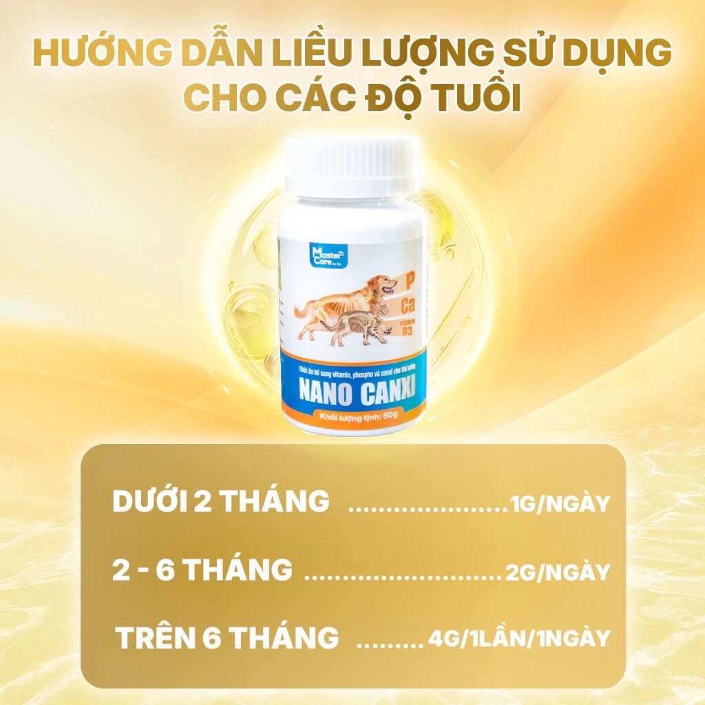 hướng dẫn sử dụng Nano Canxi cho chó mèo hướng dẫn sử dụng Nano Canxi cho chó mèo