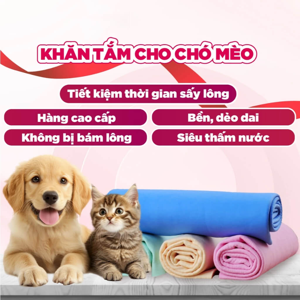 Khăn tắm Mastercare dành cho Chó Mèo Khăn tắm Mastercare dành cho Chó Mèo