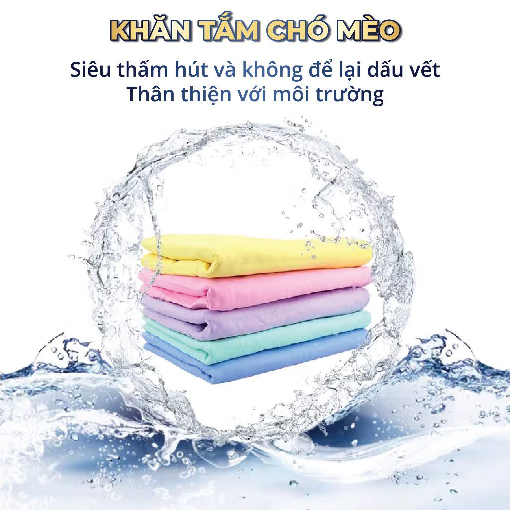Khăn tắm Mastercare dành cho Chó Mèo thấm hút nhanh siêu tiện dụng 40x30cm Khăn tắm Mastercare dành cho Chó Mèo thấm hút nhanh siêu tiện dụng 40x30cm