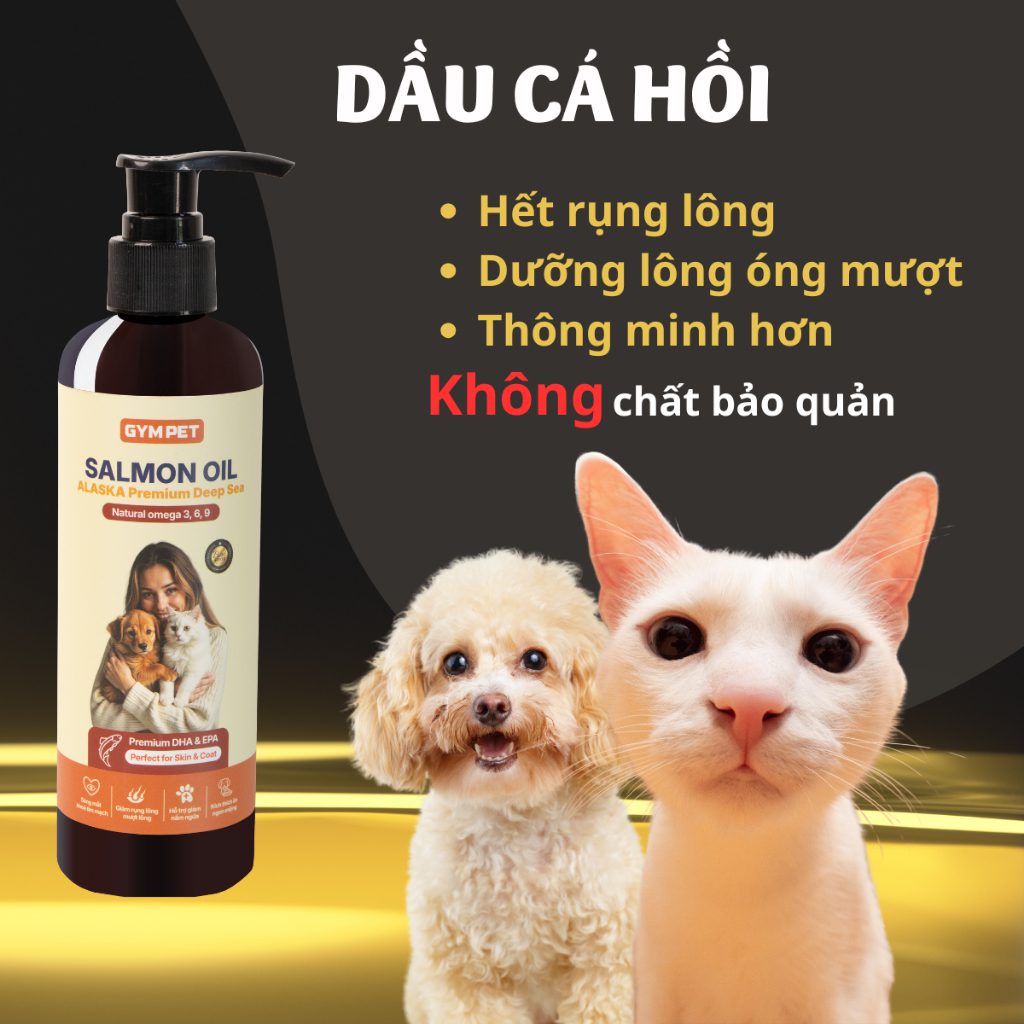 Dầu cá hồi cho Chó Mèo Dầu cá hồi cho Chó Mèo
