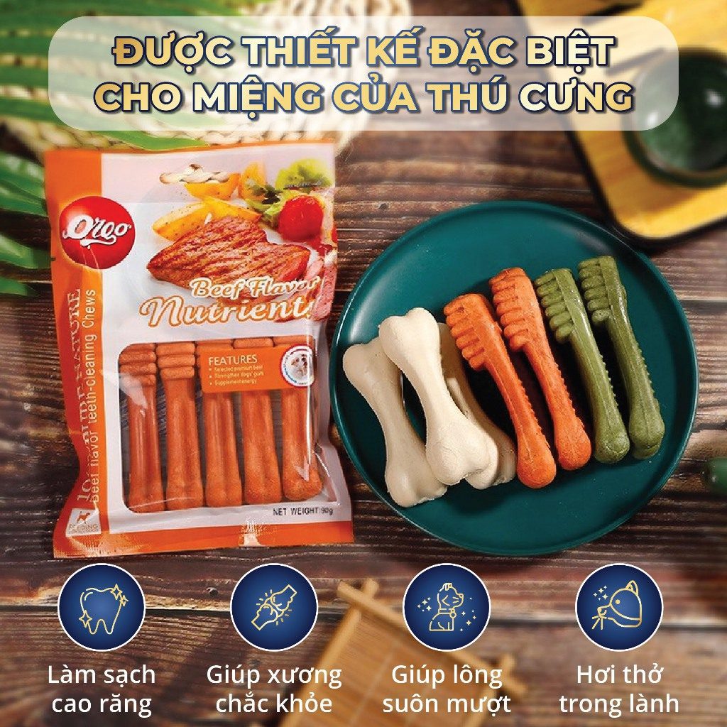 Xương gặm Orgo bổ sung canxi được thiết kế đặc biệt Xương gặm Orgo bổ sung canxi được thiết kế đặc biệt