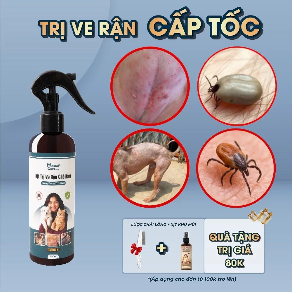 Xịt trị ve rận chó mèo Xịt trị ve rận chó mèo